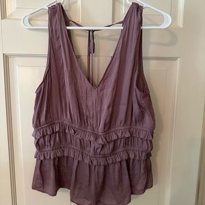 Silk blush colored tank blouse